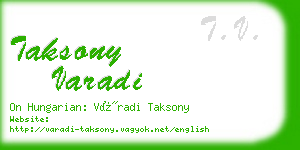 taksony varadi business card